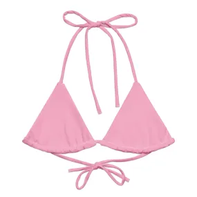 TRIANGLE STRING BIKINI TOP ECO - FAIRY FLOSS PINK