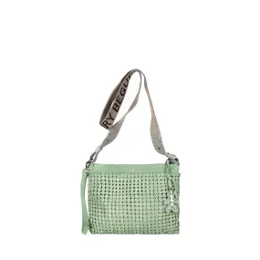 Zip Clutch S HB Intreccio Crochet Light Green